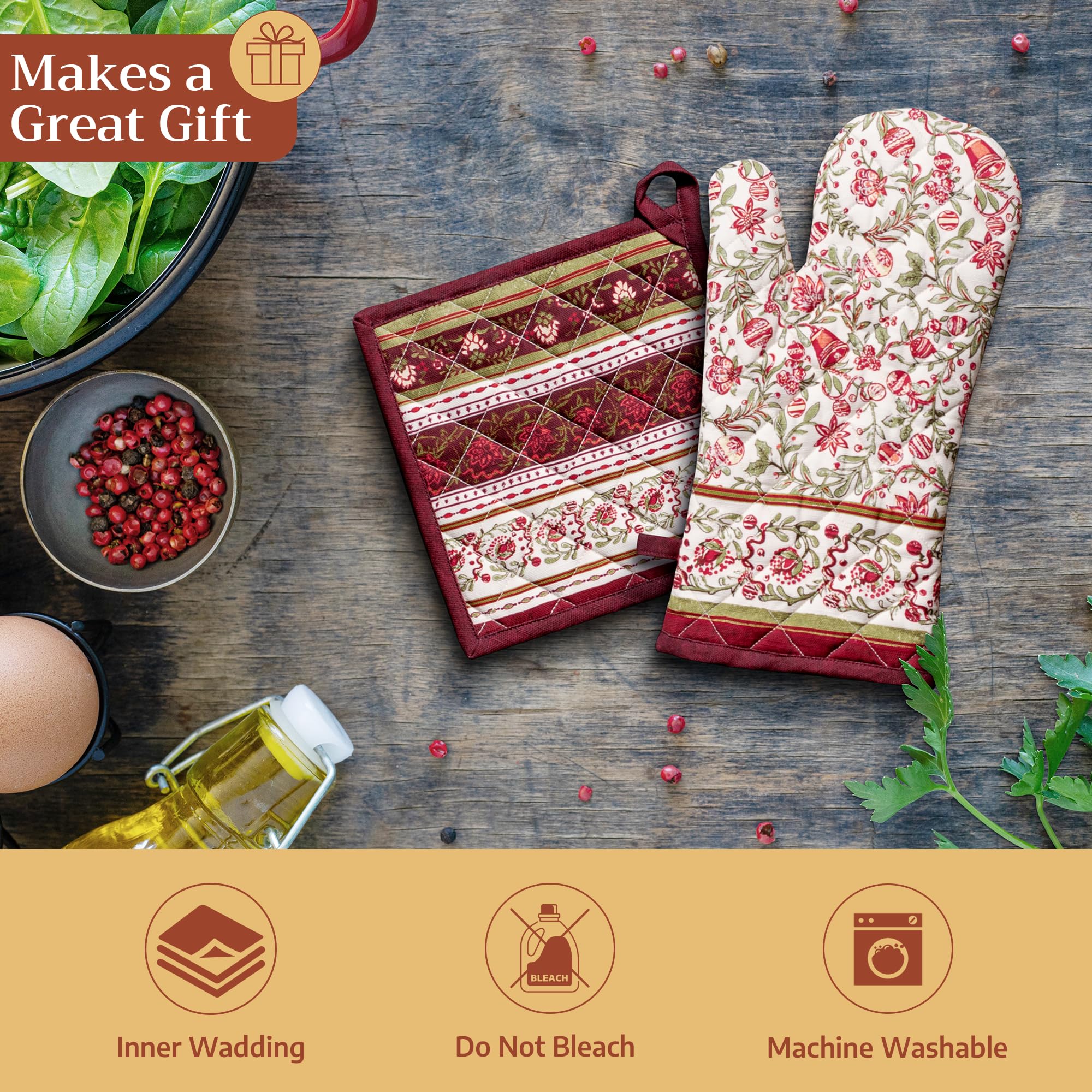 Maison d' Hermine Pot Holders 100% Cotton Potholders (8" x 8", Pack of 2)