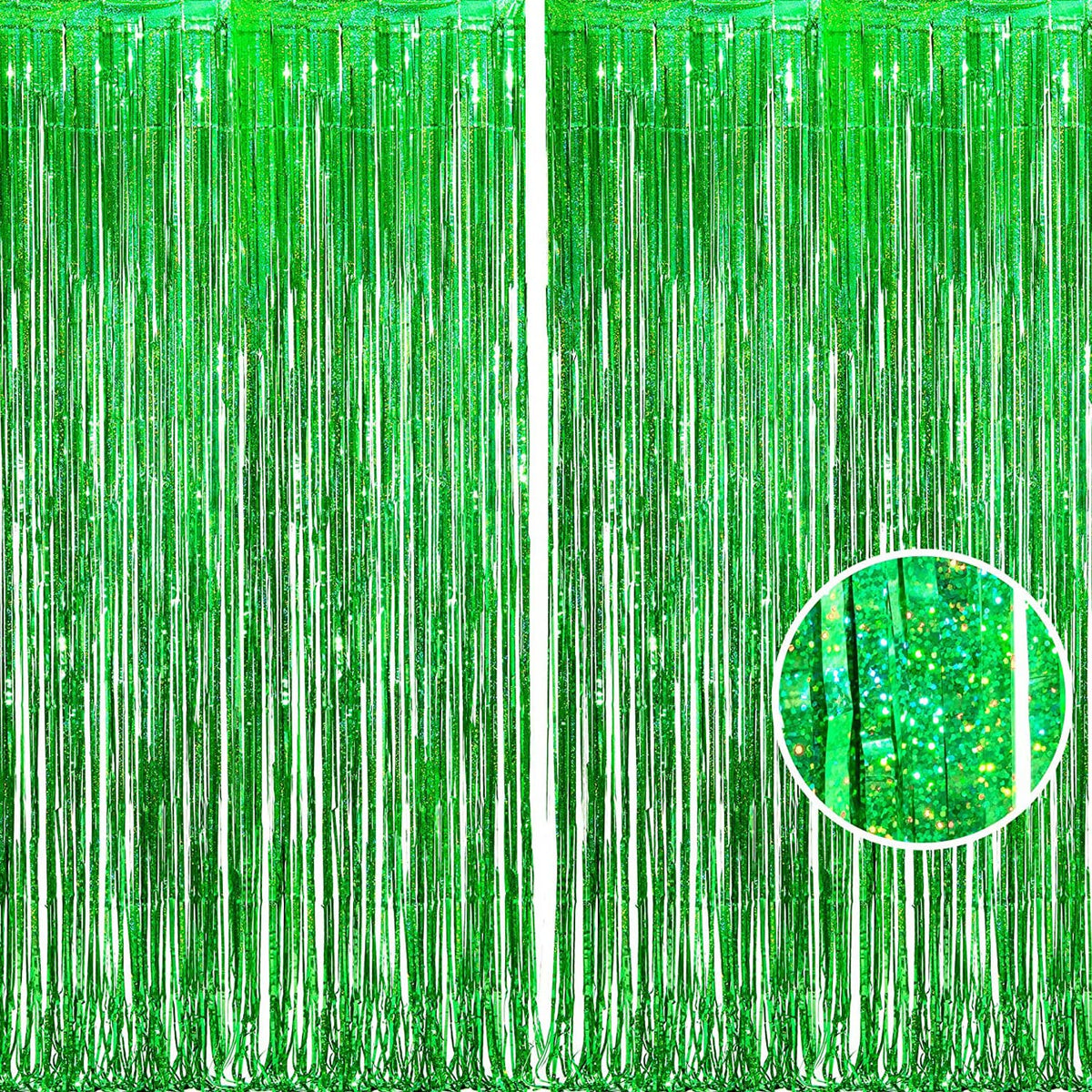 BRAVESHINE Pastel Green Streamers Party Backdrop Decorations 2 Pack