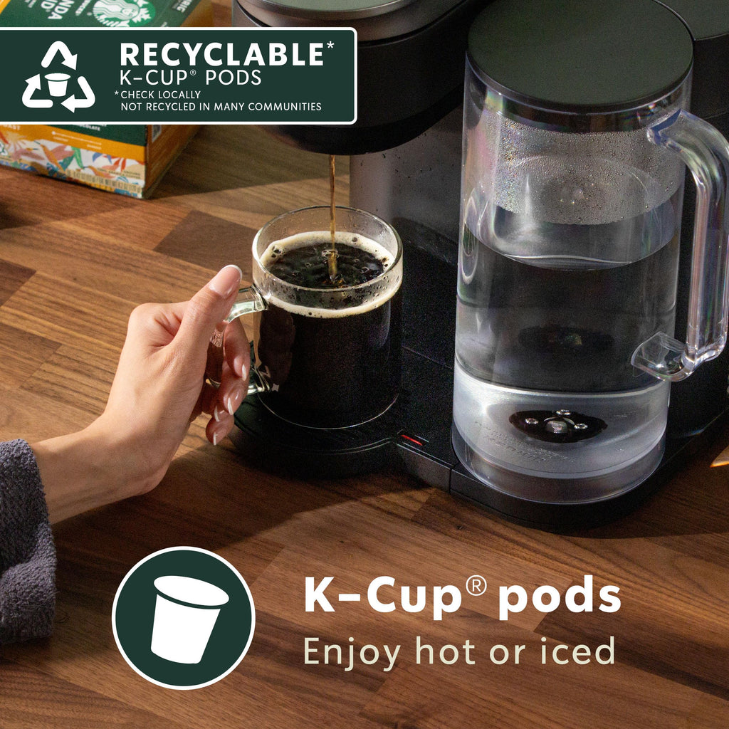 Starbucks K-Cup Coffee Pods, Half-Caff House Blend, 6 Boxes 60 Count