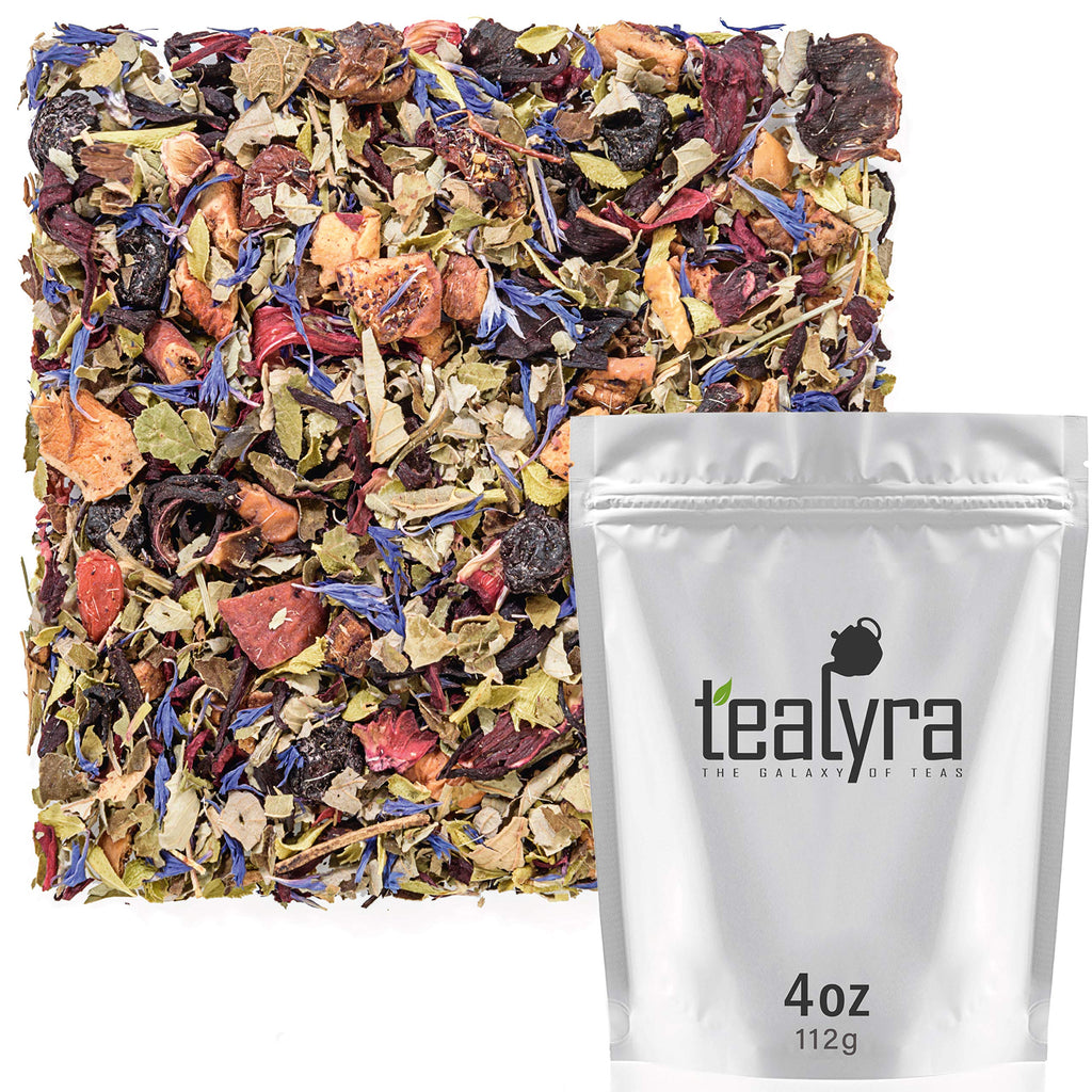 Tealyra - Scandinavian Wild Berry - Health Tonic - Black Currant - Goji - Hibiscus - Herbal Loose Leaf Tea - Relaxing - Caffeine-Free - 112g (4-ounce)