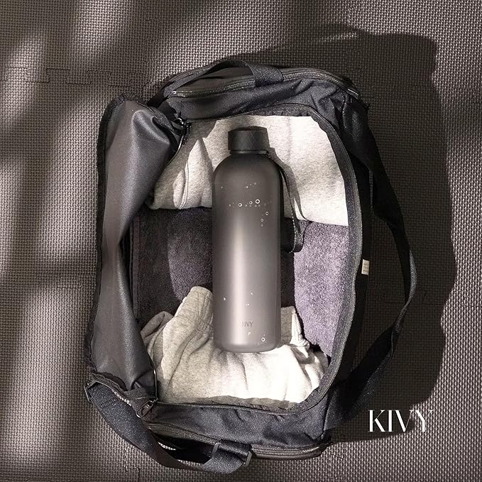 KIVY Large Water Bottle 50oz [Lightweight & Shatterproof] Fits Backpack & Cupholder for Travel, Sports, School - Extra large bottle no straw - 1.5 Liter bottles - 50oz Water bottle Green