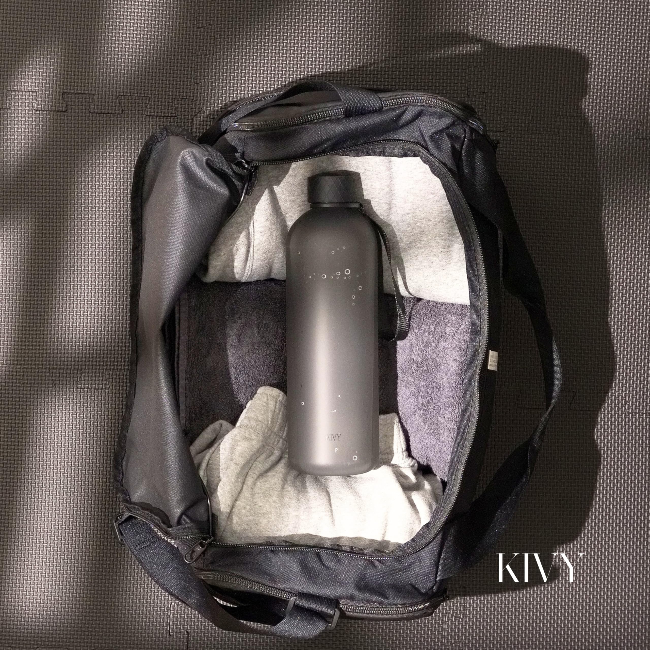 KIVY Large Water Bottle 50oz [Lightweight & Shatterproof] Fits Backpack & Cupholder for Travel, Sports, School - Green water bottle no straw - 1.5 Liter water bottles - 50oz Water bottle