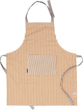 AMOUR INFINI Cotton Aprons for Women with Pockets Adjustable Strap and Waist Ties Reusable Printed Aprons for Baking, Cooking, Gardening (27.5 x 33 Inches - Yellow)
