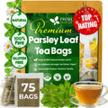 FreshDrinkUS, Premium Parsley Leaf Tea - 75 Bags, 100% Natural & Pure. Made with Eco-Conscious Tea Bags. No Sugar, No Caffeine, No Gluten, Vegan.