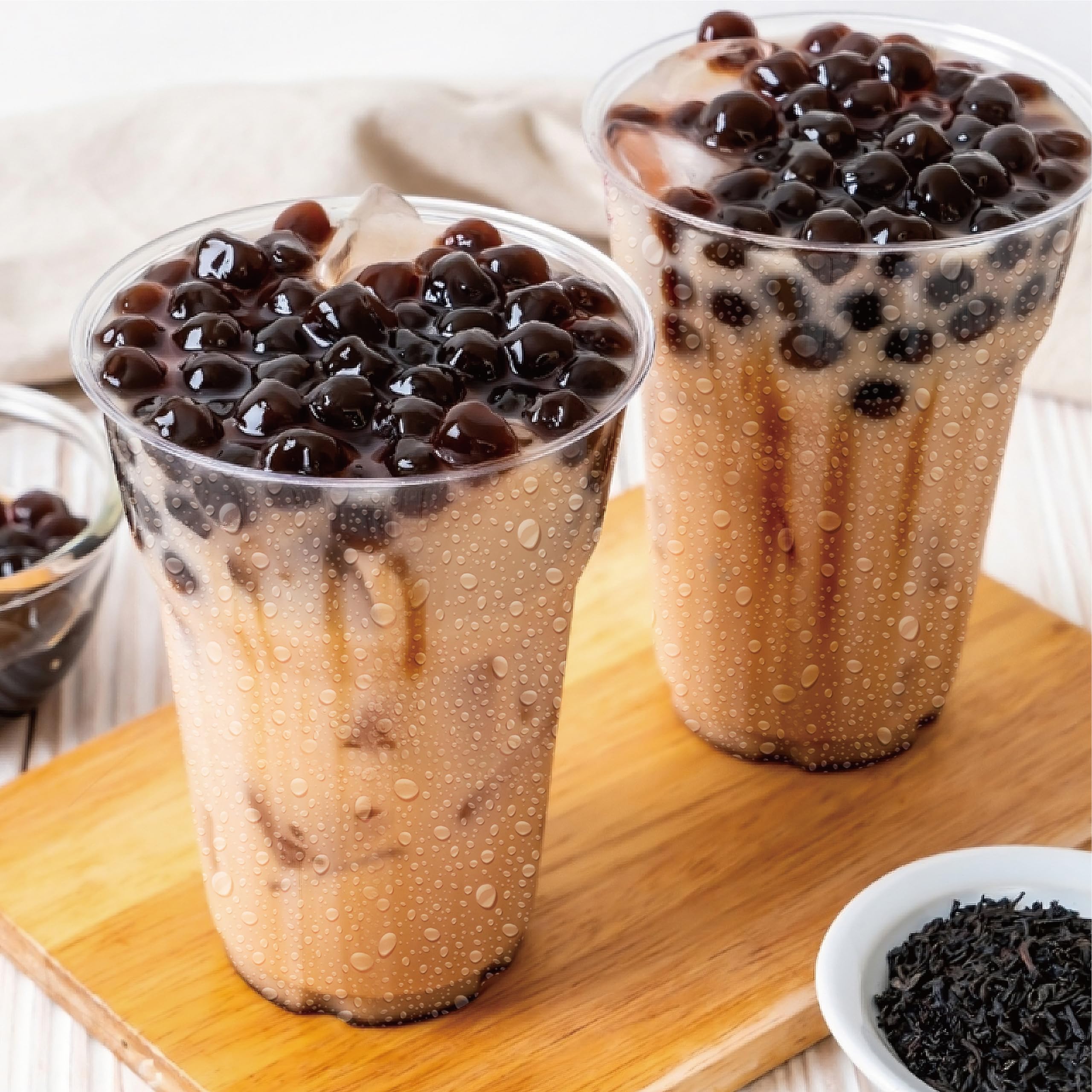 J WAY Instant Boba Bubble Pearl Milk Tea Kit with Authentic Brown Sugar Tapioca Boba, Ready in Under One Minute, Paper Straws Included - 6 Servings