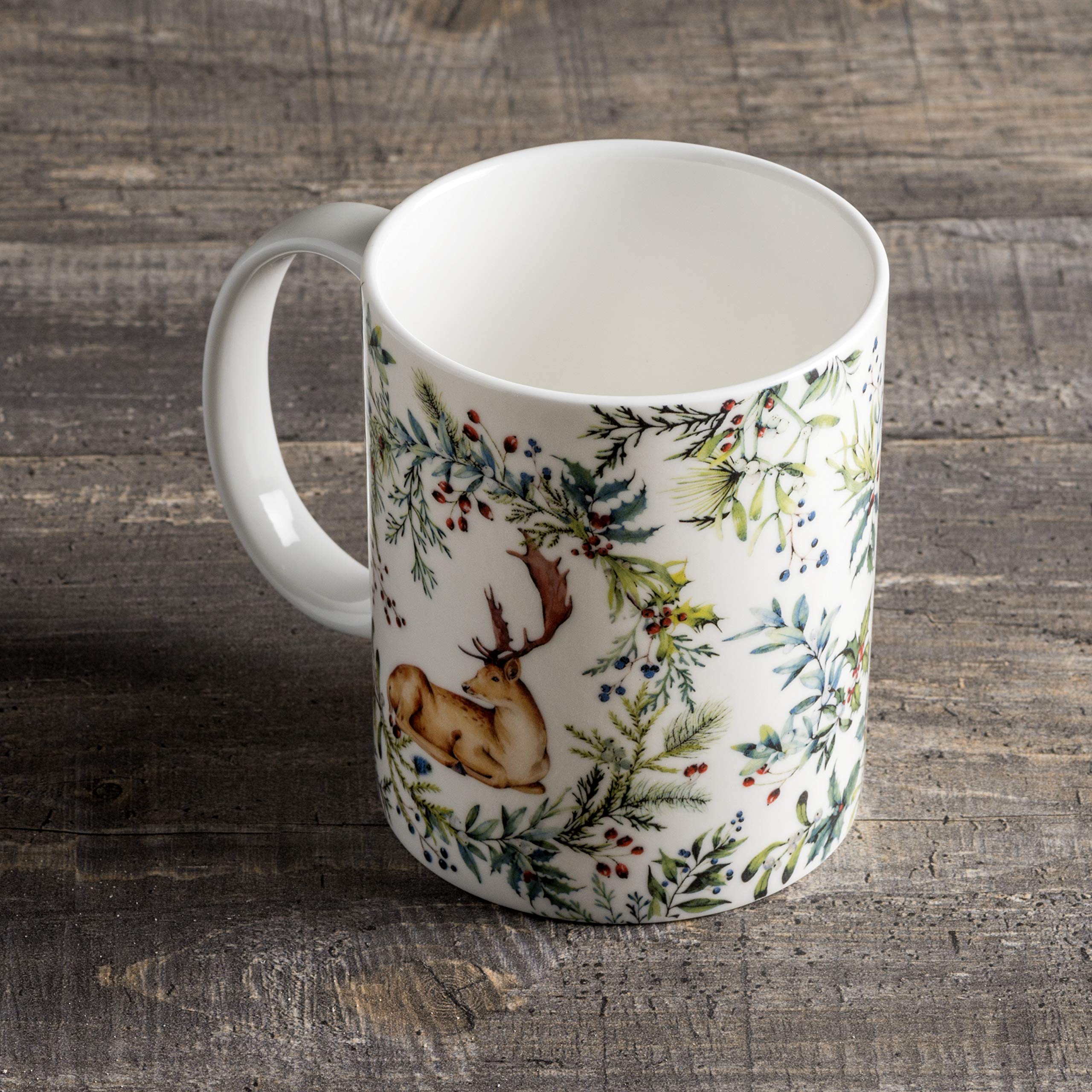 Maison d' Hermine Coffee Mug with Handles Tea Cups (12 Ounce, Pack of 1)