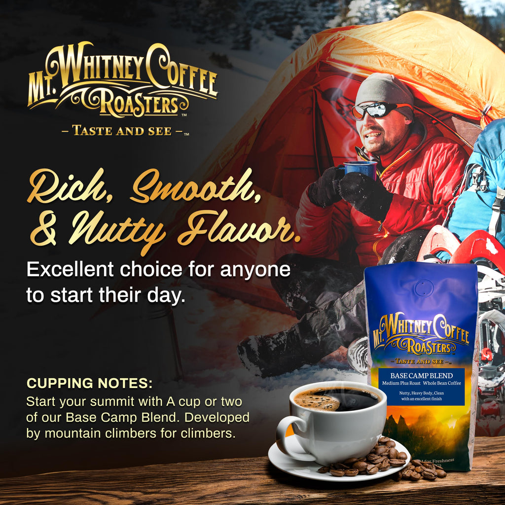 Mt. Whitney Coffee Roasters Base Camp Blend Medium Dark Roast Coffee, Low Acid, Ground, 5 lb (Pack of 1)