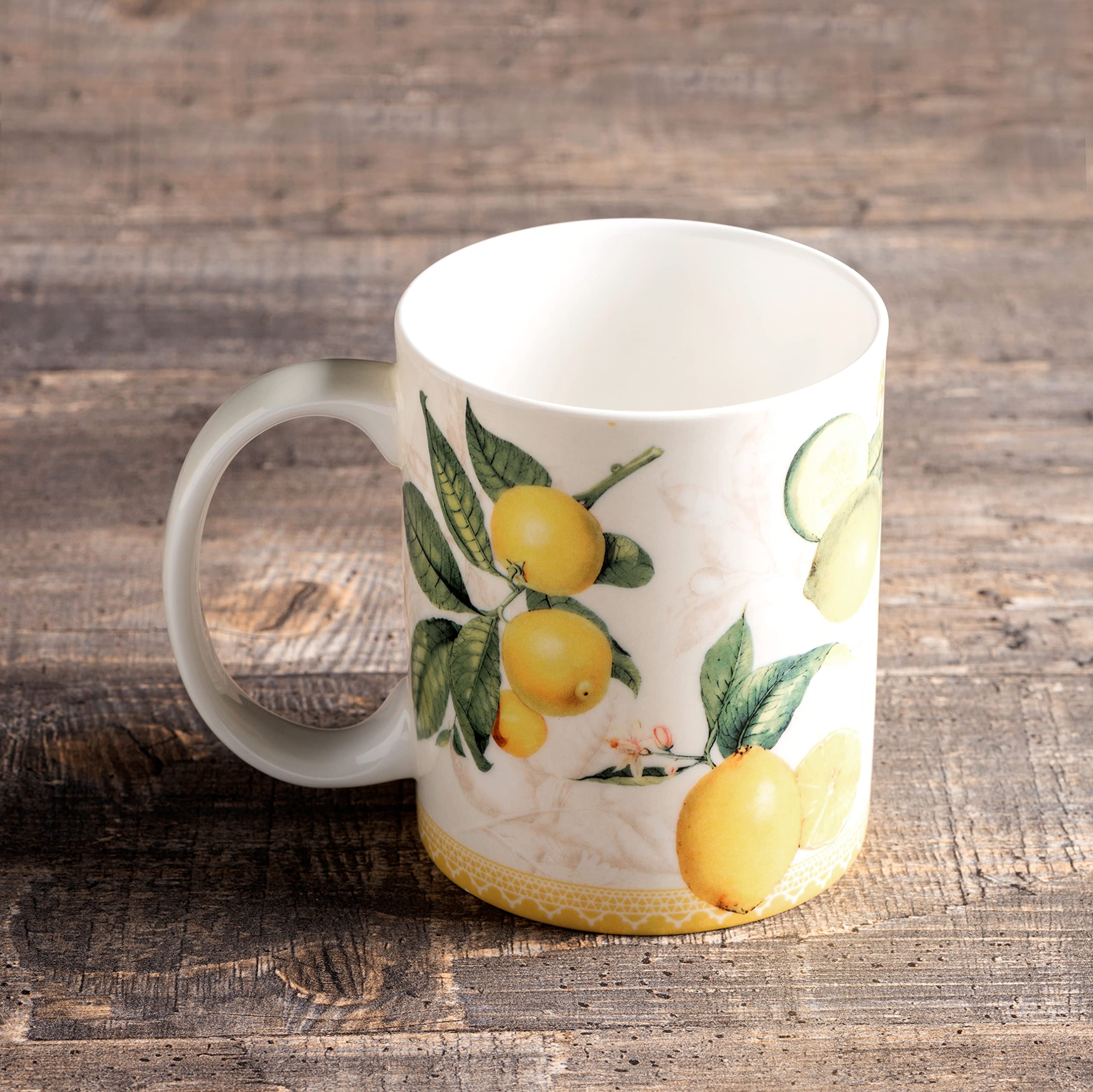 Maison d' Hermine Coffee Mug with Handles Tea Cups (15 Ounce, Pack of 1)