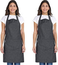 Chef Apron, Recycled Cotton Kitchen Apron with an Adjustable Neck with Long Ties, for cooking, baking