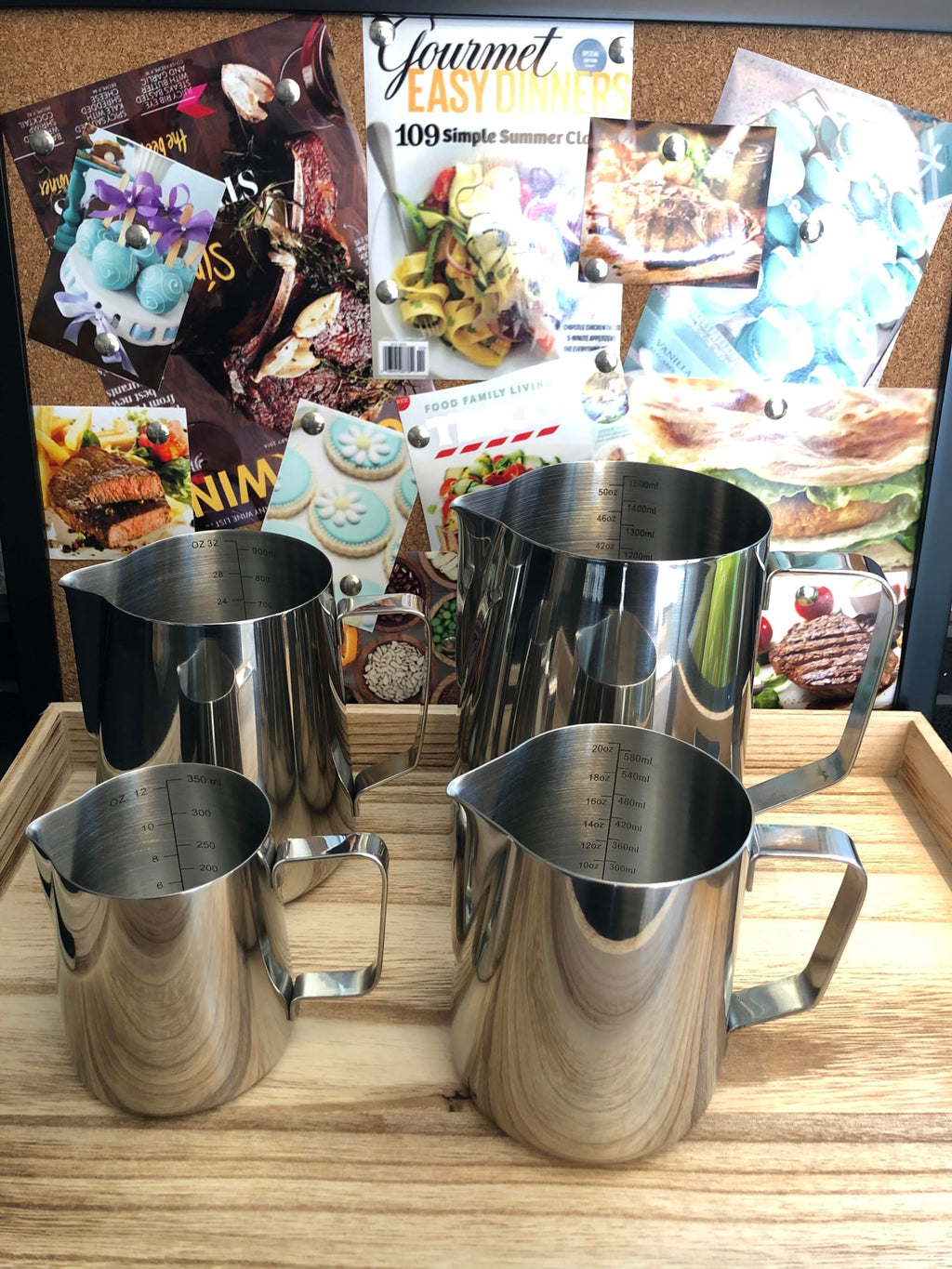 Joytata Frothing Pitcher 32oz Stainless Steel Cup with Double Measurement Scale Perfect for Latte Art Milk Frother Cup 32oz SUS304 Stainless Steel Milk FrotherPitcher Steaming Pitcher 900ML