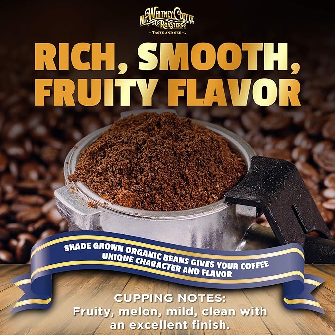 Mt. Whitney Organic Swiss Water, Low Acid, Decaf Coffee from Peru (Ground, 12 Oz)