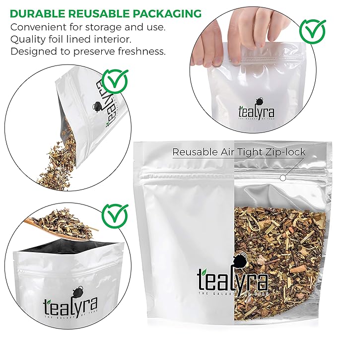 Tealyra - White Ayurvedic Chai - Sweet Spicy - White Tea - Cinnamon - Ginger - Healthy Loose Leaf Tea - Antioxidants Rich - Low Caffeine - 112g (4-ounce)