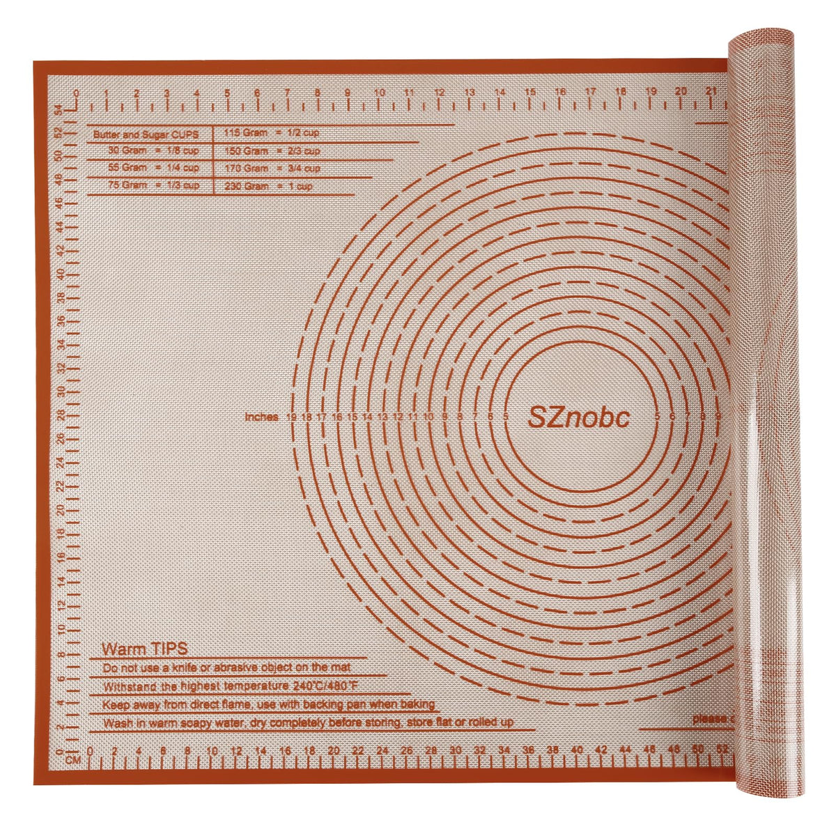 Silicone Pastry Mat 28X20 inch Baking Mat for Rolling Dough