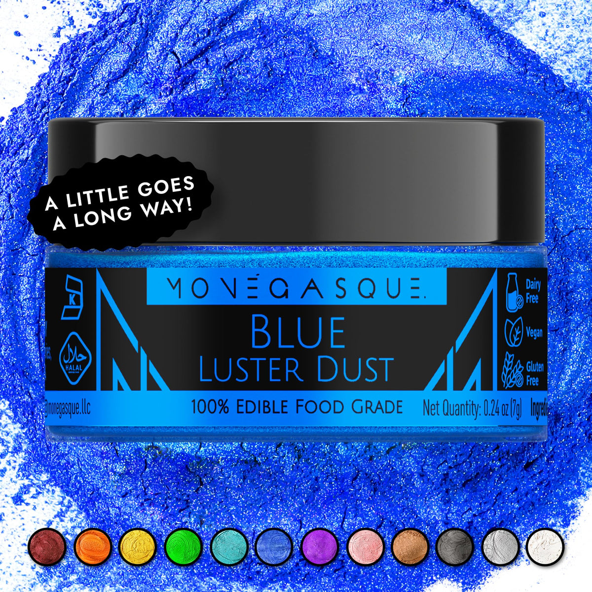 MONÉGASQUE Lavender Edible Glitter for Drinks & Cakes, Drink Glitter, 10g