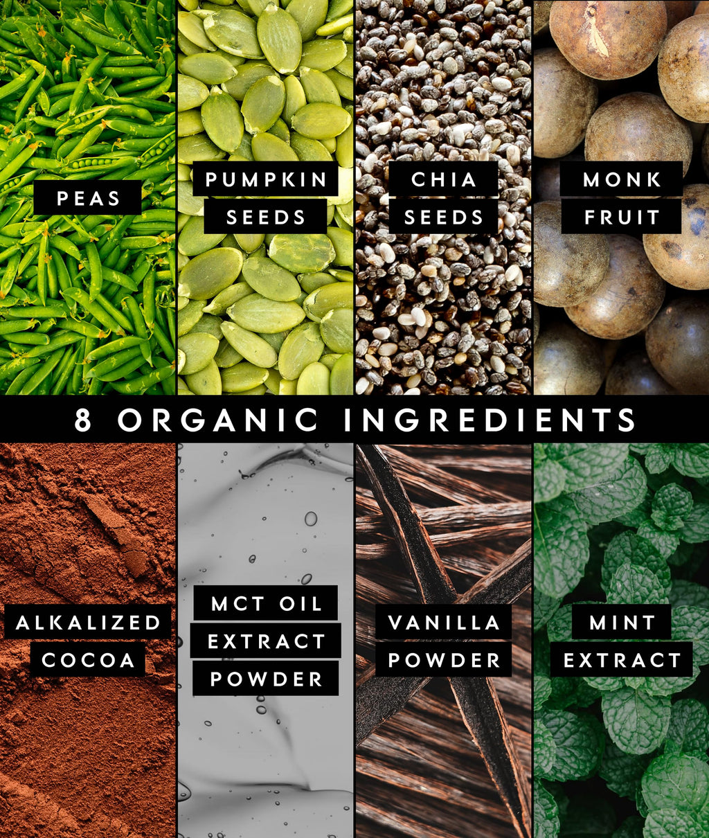 Truvani Organic Plant Based Protein Powder | Mint Chocolate | 20 Servings