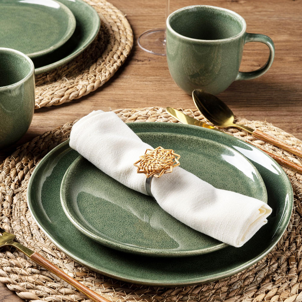 AmorArc Ceramic Dinner Plates Set of 6, 10.5 Inch Stoneware Plates Set