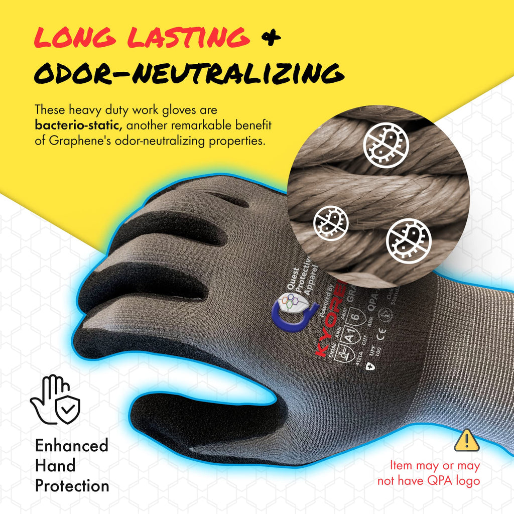 Quest Cut Resistant Work Gloves, ANSI A1, Large, Pack of 3