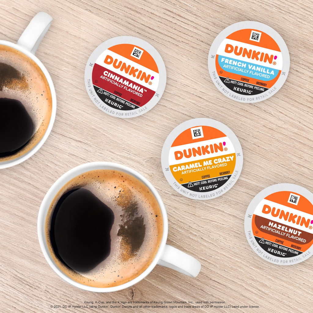 Dunkin' Flavored Coffee, Variety Pack, Keurig K-Cup Pods, 60 Count Box