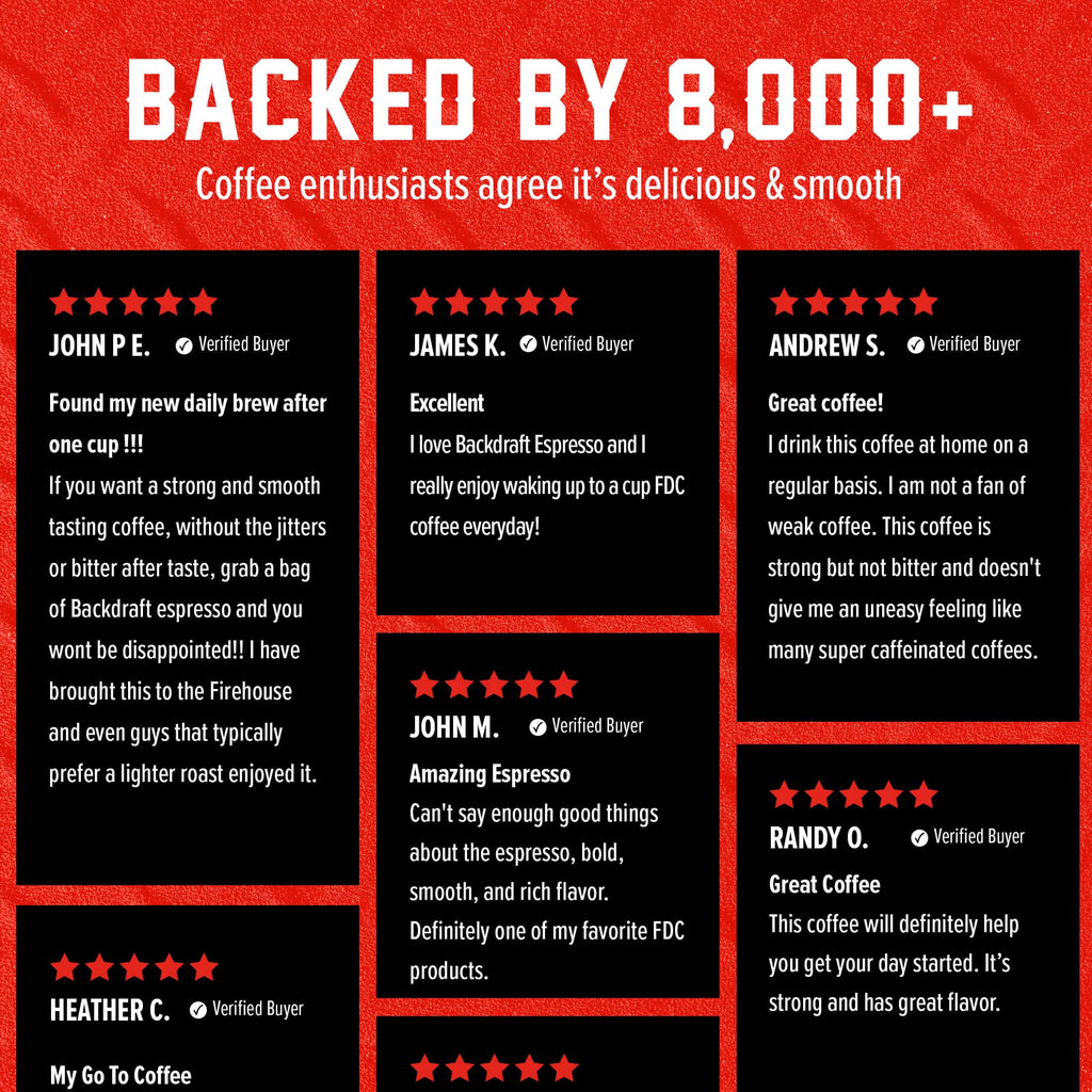 Fire Department Coffee Backdraft Espresso Whole Bean Coffee - 12 oz