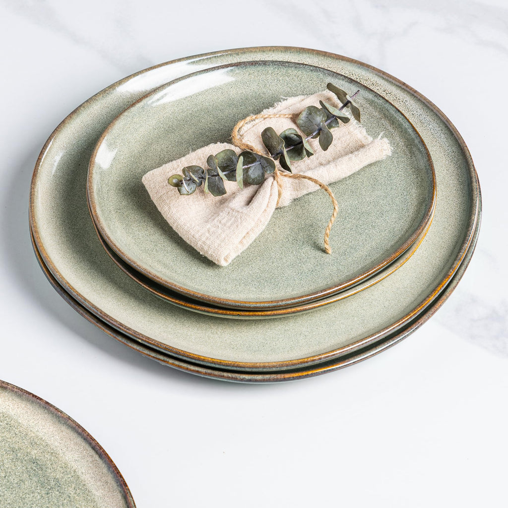 AmorArc Ceramic Plates Set of 6,8.5 Inch Stoneware Small Dinner Plates Set