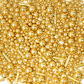 Gold Pearl Heart Sprinkles for Cake Decorating, 150g/5.29oz Mix Size Sugar, Heart Cake Decoration, Golden Sprinkles, Love Sprinkles, Cupcakes, Baking, Wedding Party Supplies