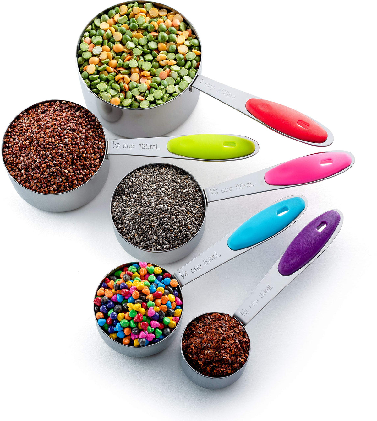 Bellemain Stainless Steel Measuring Cups Set of 6, Nesting Design