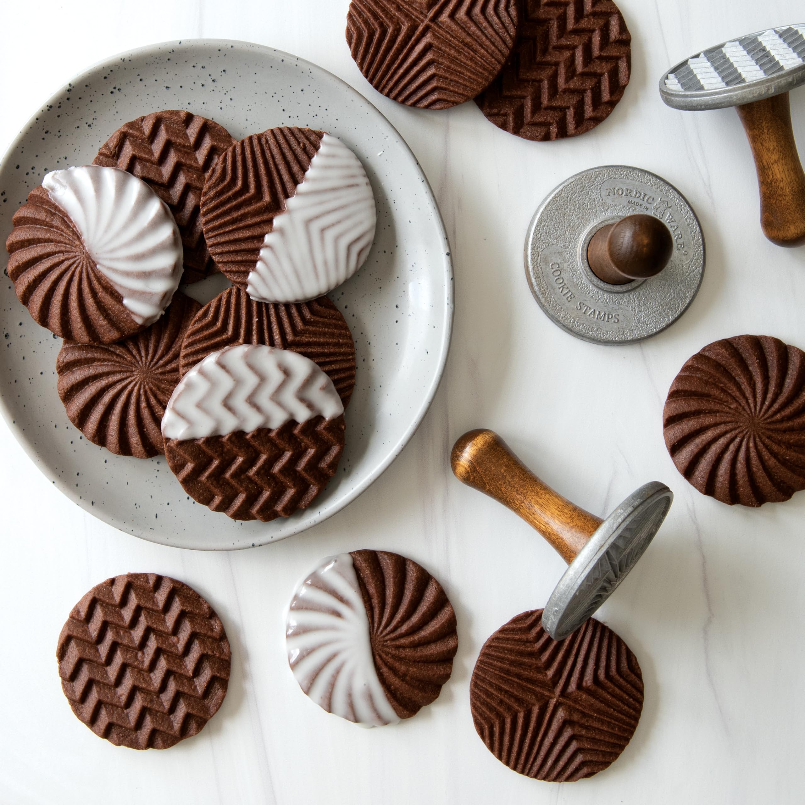 Nordic Ware Geo Cast Cookie Stamps