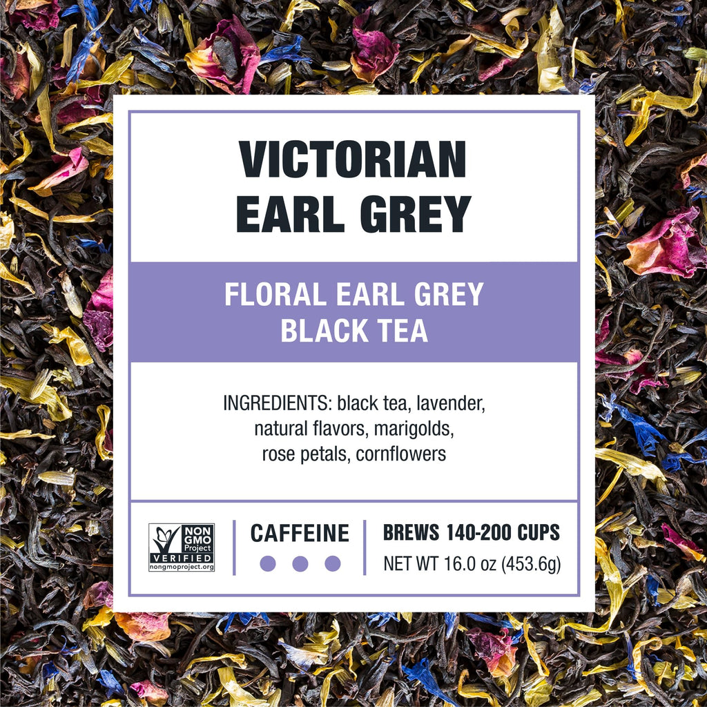 Tiesta Tea Victorian Earl Grey Loose Leaf Floral Earl Grey Black Tea 16oz