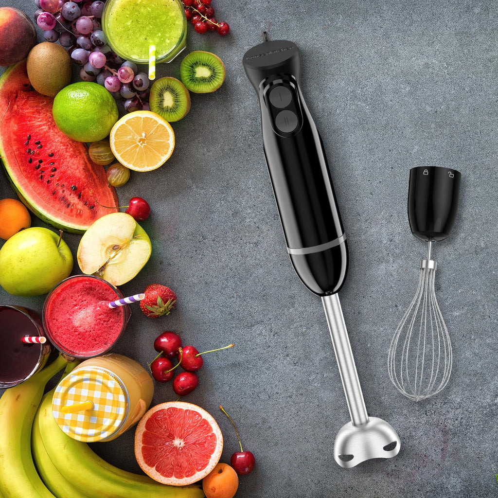 Bonsenkitchen 3-in-1 Immersion Blender Handheld with 2 Mixing Speed