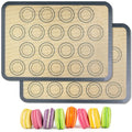 HOOMIL Macaron Silicone Baking Mats, 16.5 x 11.6 Inch, 2-Pack