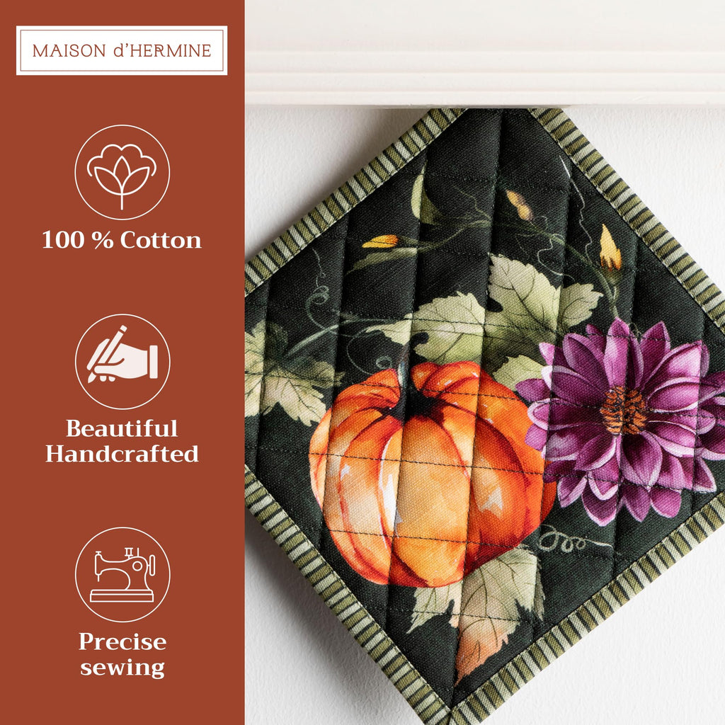 Maison d' Hermine Pot Holders 100% Cotton Potholders (8" x 8", Pack of 2)