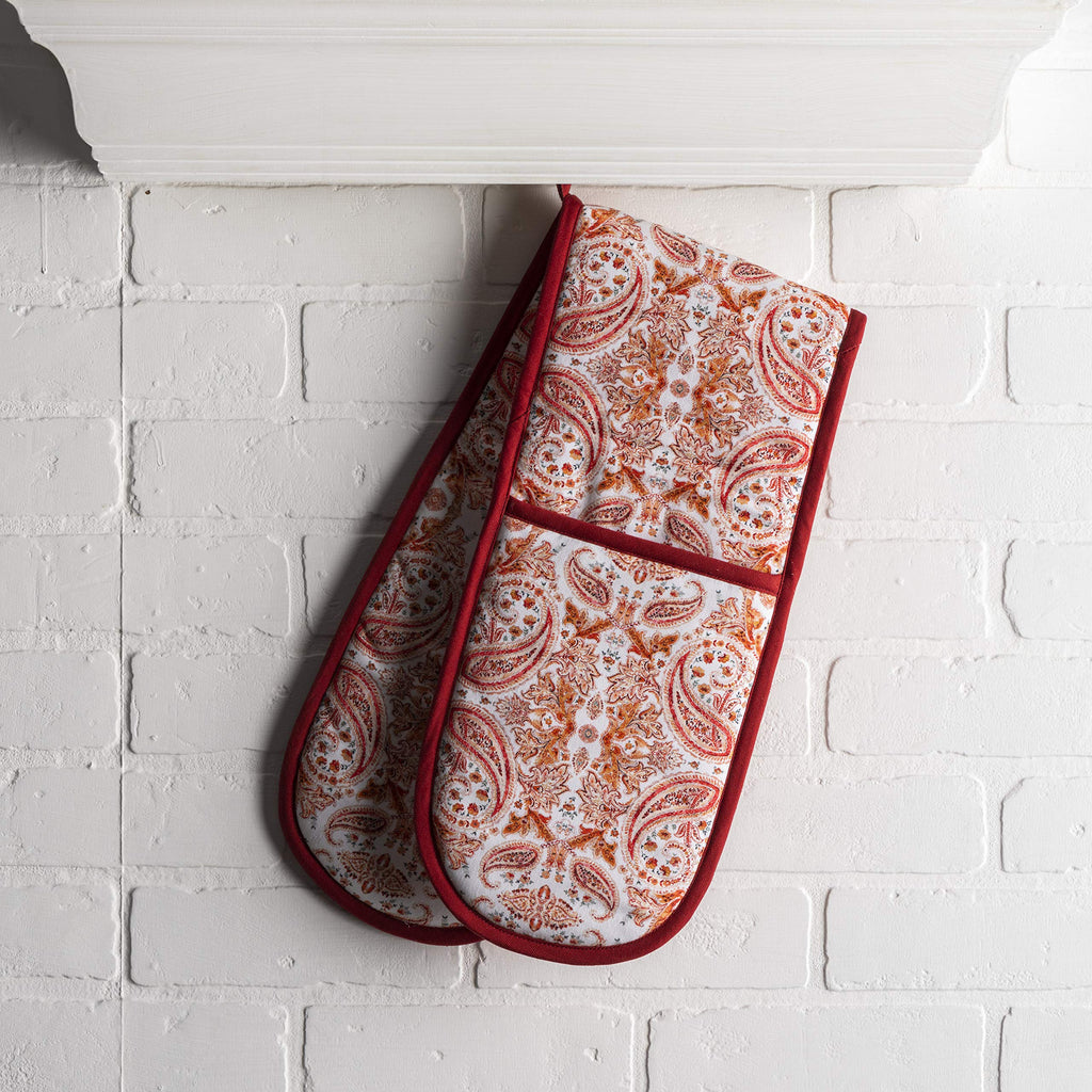 Maison d' Hermine Double Oven Mitts 100% Cotton Double Oven Glove (7"x35")