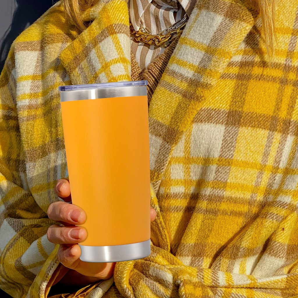 20 oz Tumbler Insulated Tumblers Stainless Steel Coffee Mug,Orange 6PCS