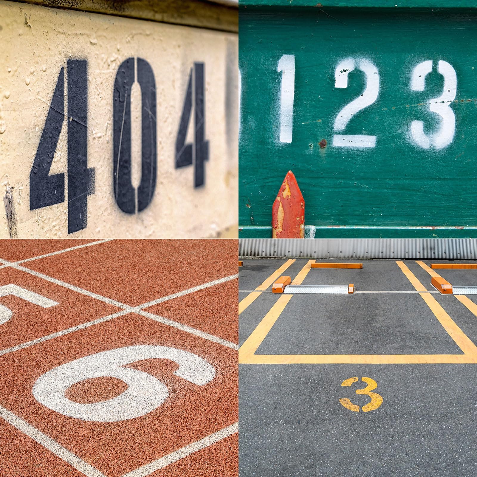 EggSun 18 Inch Number Stencils Set, Large 0-9 Plastic Address Number Stencils Reusable Cake Digital Templates for Painting on Wall,Wood,Parking Lot,Mailbox and DIY Art Projects