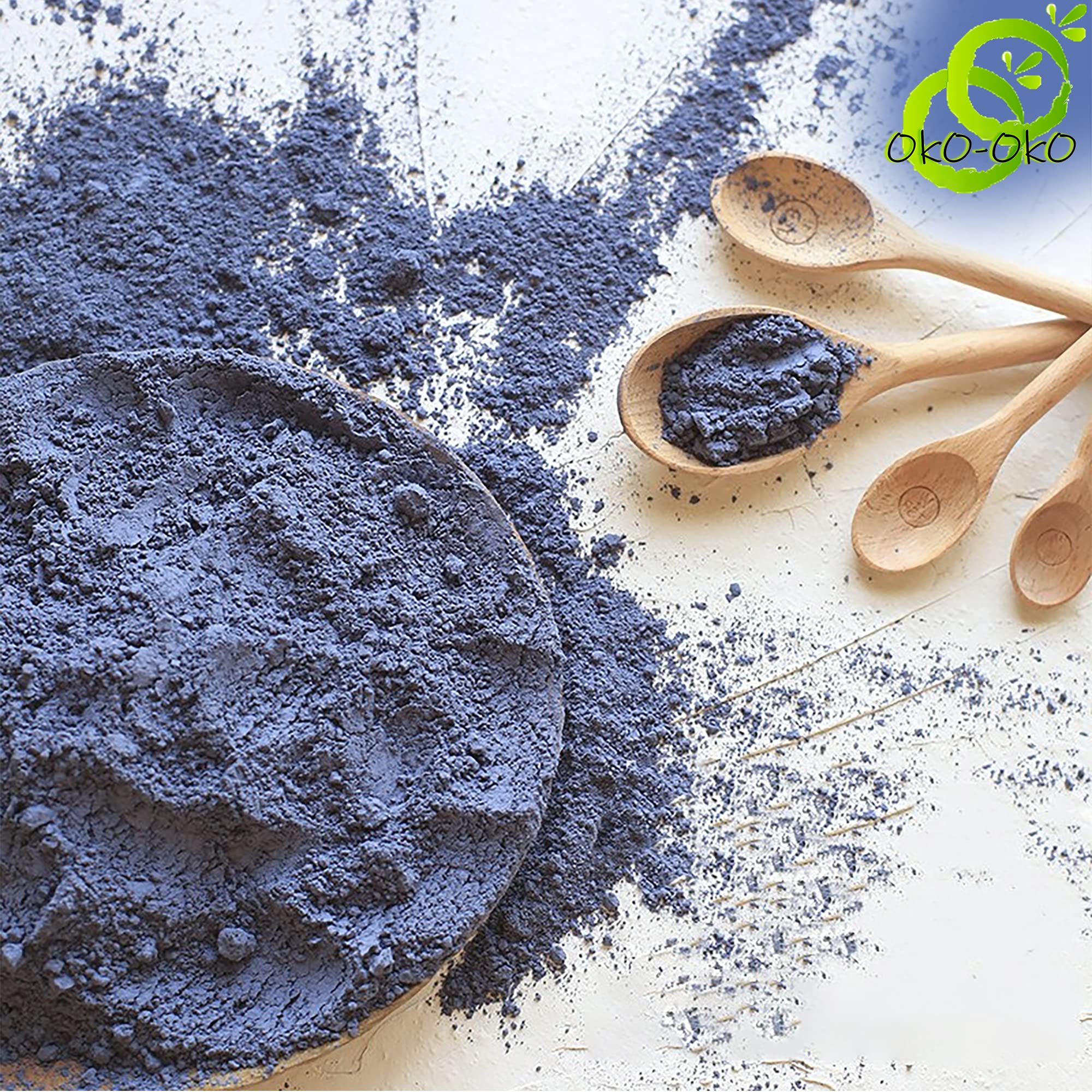 Blue Matcha Butterfly Pea Powder 4 Oz | OkO-OkO - Premium - 100% Natural from flowers of Ternatea Thailand No additives - infusion, Blue Herbal tea, Organic Vegan food coloring, cocktail, meal, baking