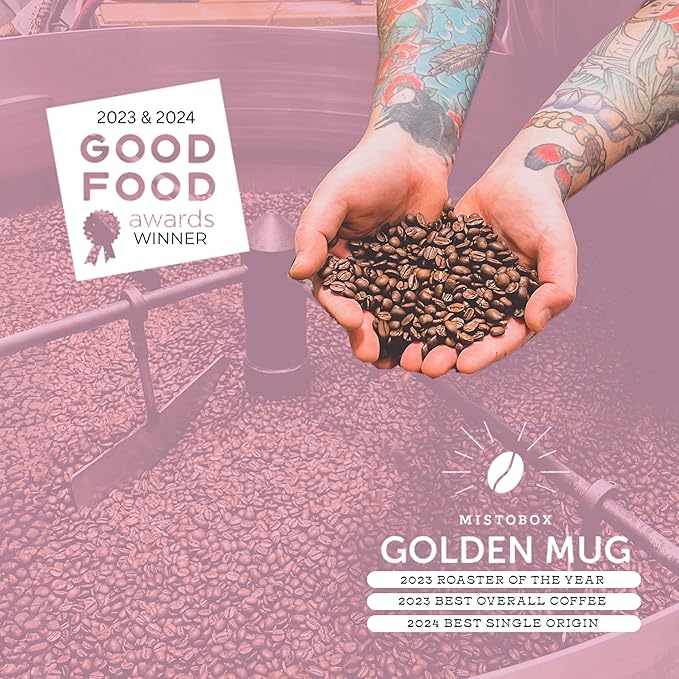 Goshen Coffee Roasters Whole Bean Bright Eyed Breakfast Blend | Light Roast, Brewed or Espresso | Award-Winning - Natural and Washed | Vibrant, Almond, Brown Sugar Flavors | 5 lb Bag