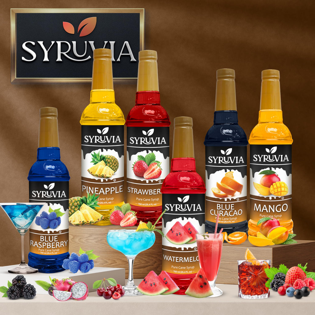 Syruvia Blackberry Syrup, Flavored Syrup for Drinks, Lemonades, Iced Teas, and Desserts – 25.4 fl oz