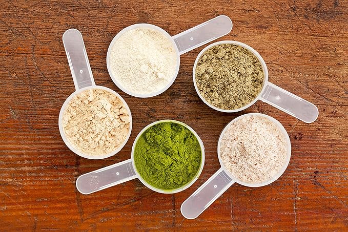 70 mL Plastic Measuring Packaging Scoop (=70 cc/ = 4.73 Tablespoon/ = 2.37 fl oz/ = 0.3 Cup), Meidum Handle - to Measure and Dispense Spices, Granules, Powders, for Seeds Packing (10)