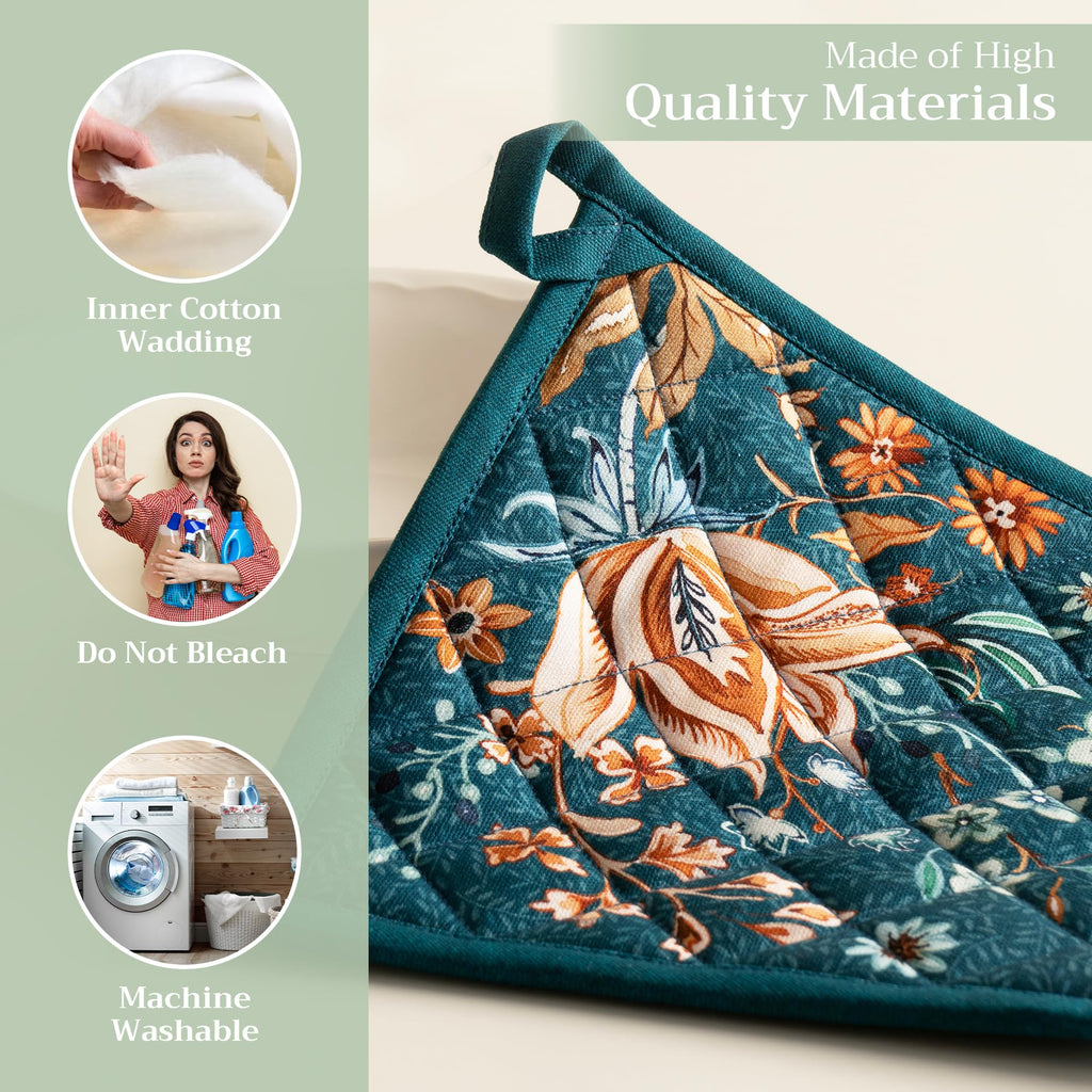 Maison d' Hermine Pot Holders 100% Cotton Potholders (8" x 8", Pack of 2)