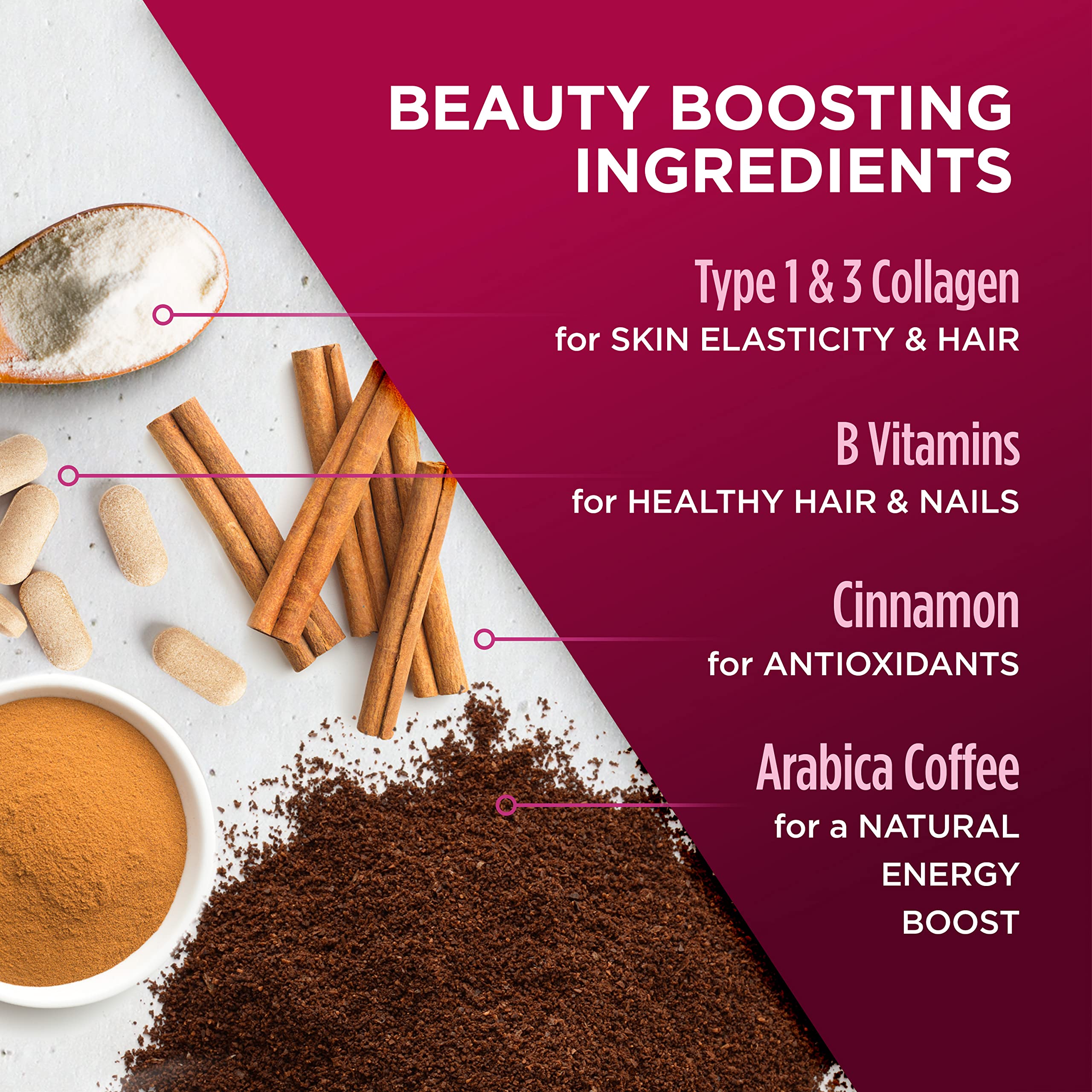 VitaCup Beauty Collagen Medium Dark Roast Coffee Pods, 32ct