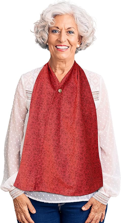 Adult Bib Scarf - Dignified Alternative to Bibs | Washable and Reusable Clothing Protectors for Eating
