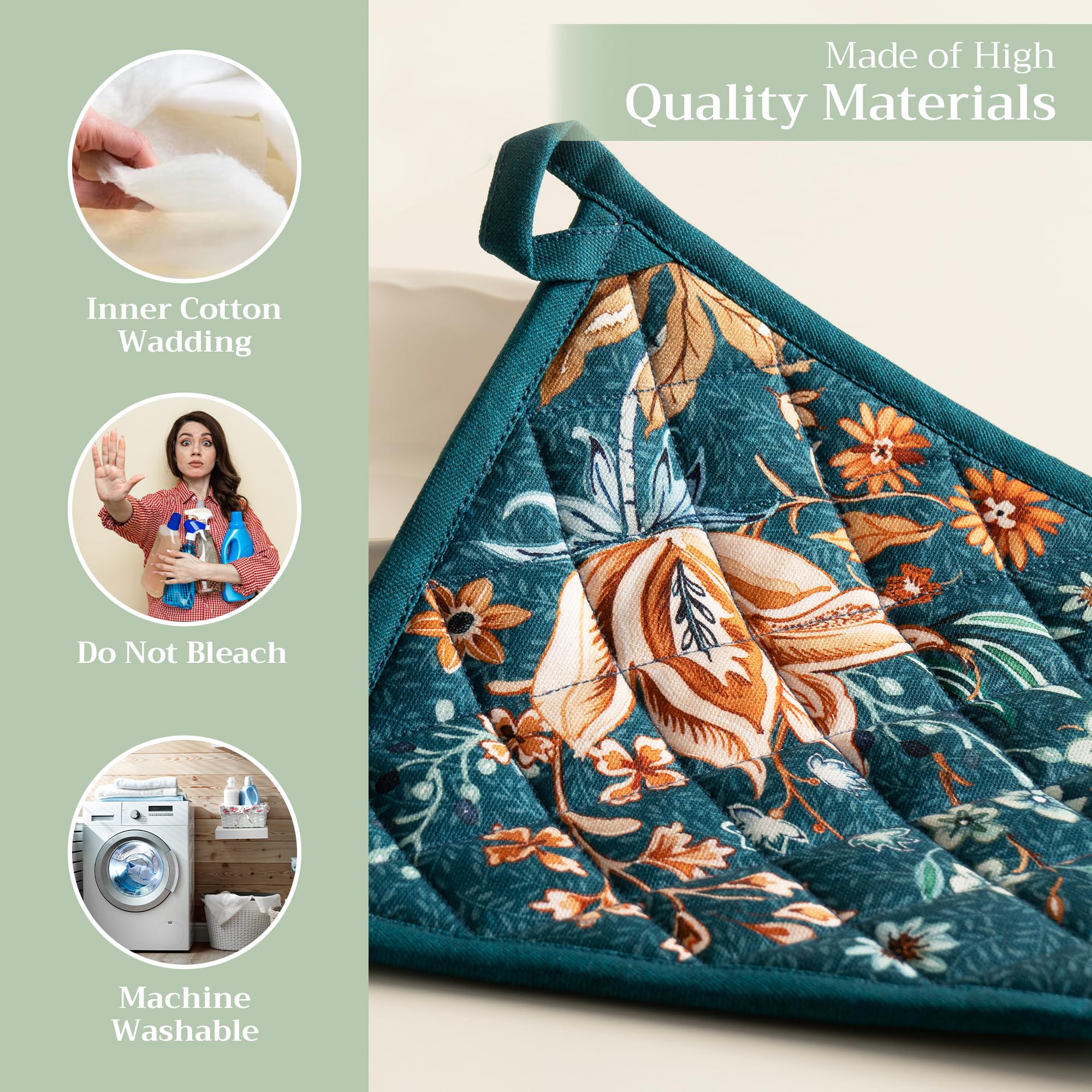 Maison d' Hermine Pot Holders 100% Cotton Potholders (8" x 8", Pack of 1)