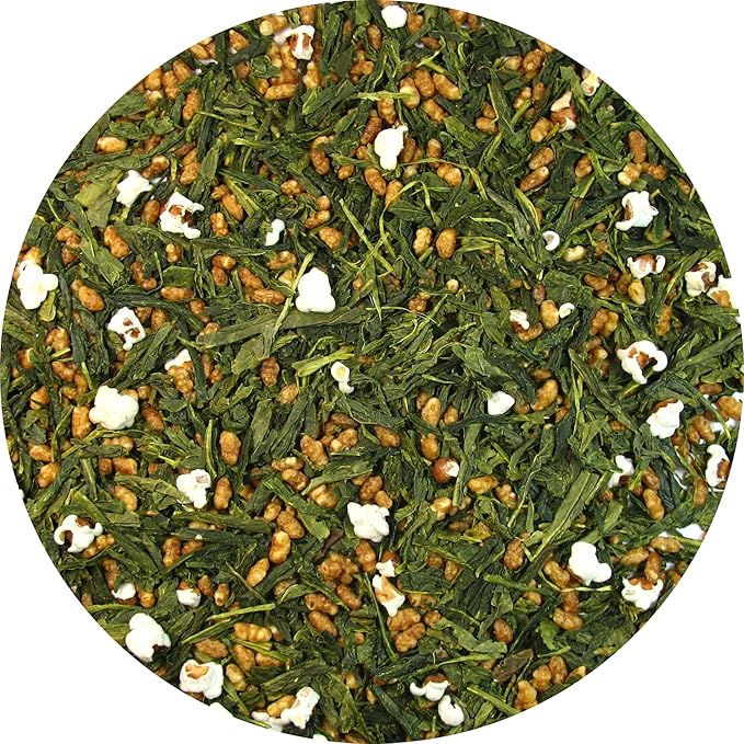 Organic Premium Genmaicha Popcorn Green Tea helps the stomach to digest – 1 LB Bag
