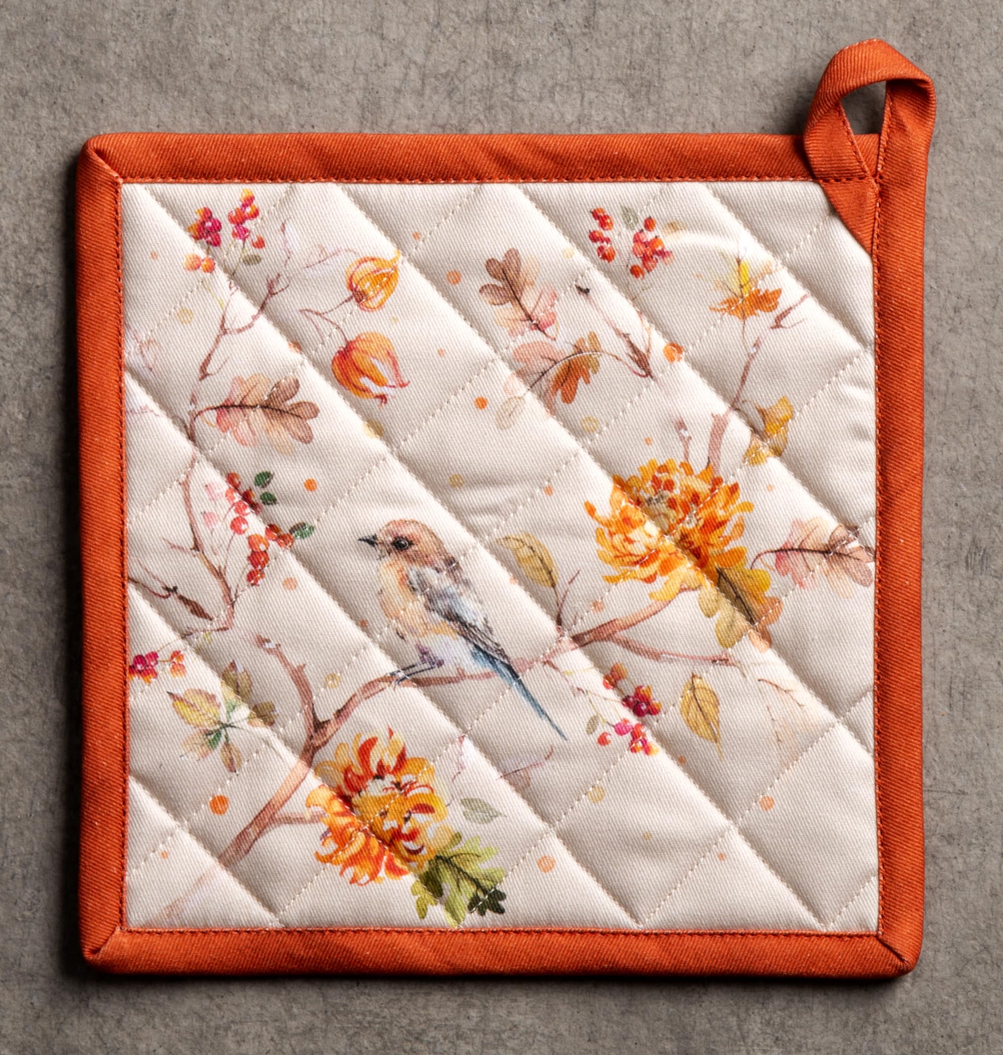 Maison d' Hermine 100% Cotton Oven Mitt & Pot Holder Set (7.5"x13" & 8"x8")