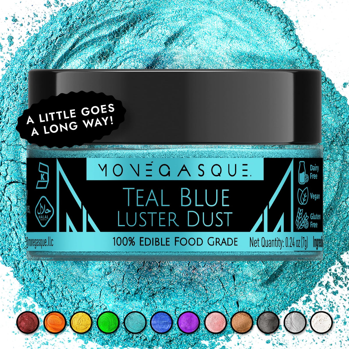 MONÉGASQUE Lavender Edible Glitter for Drinks & Cakes, Drink Glitter, 10g