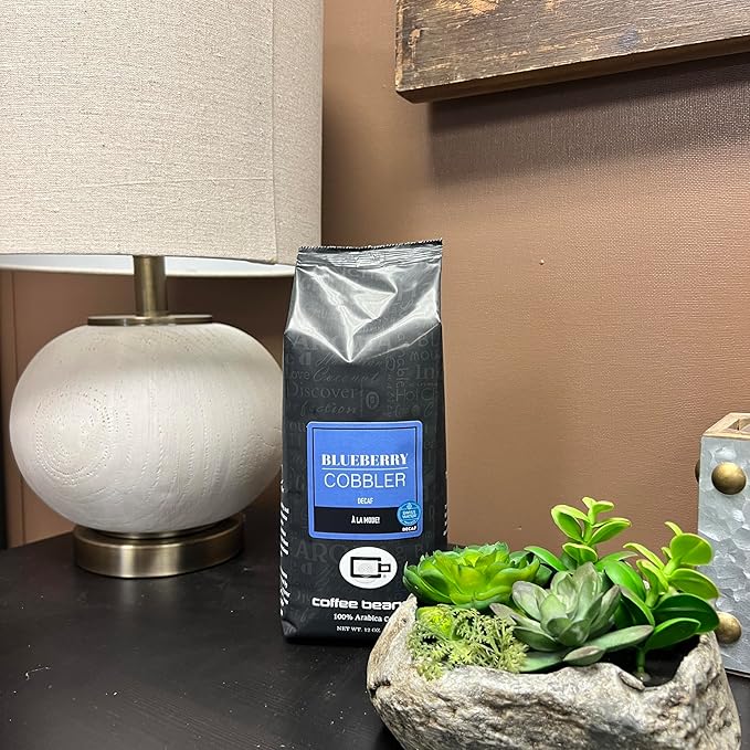 Blueberry Cobbler Flavored Coffee SWP Decaf, Specialty Arabica Coffee, Medium Roast, 12 ounce, Automatic Drip (Ground)