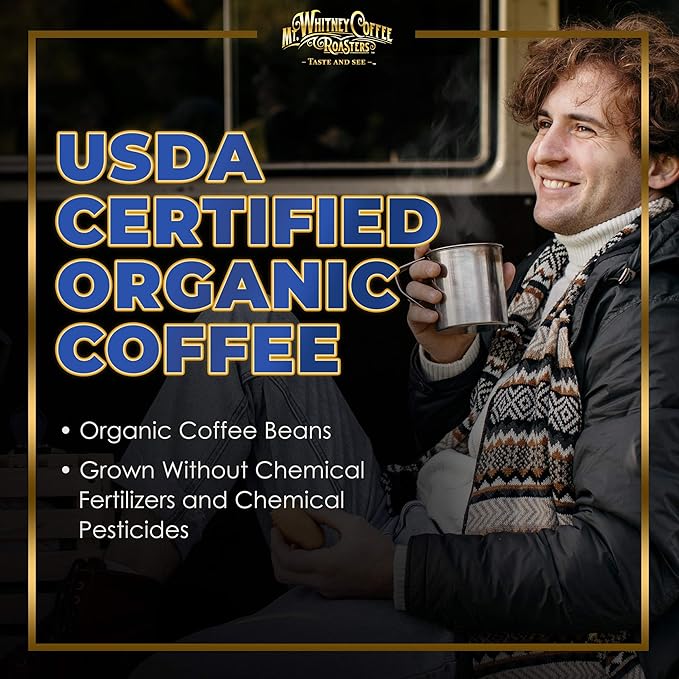 Mt. Whitney Colombia Monte Sierra Organic, Single Origin, Medium Dark Roast, Smooth Full Flavored, Low Acid Coffee (Ground, 2 Lb)