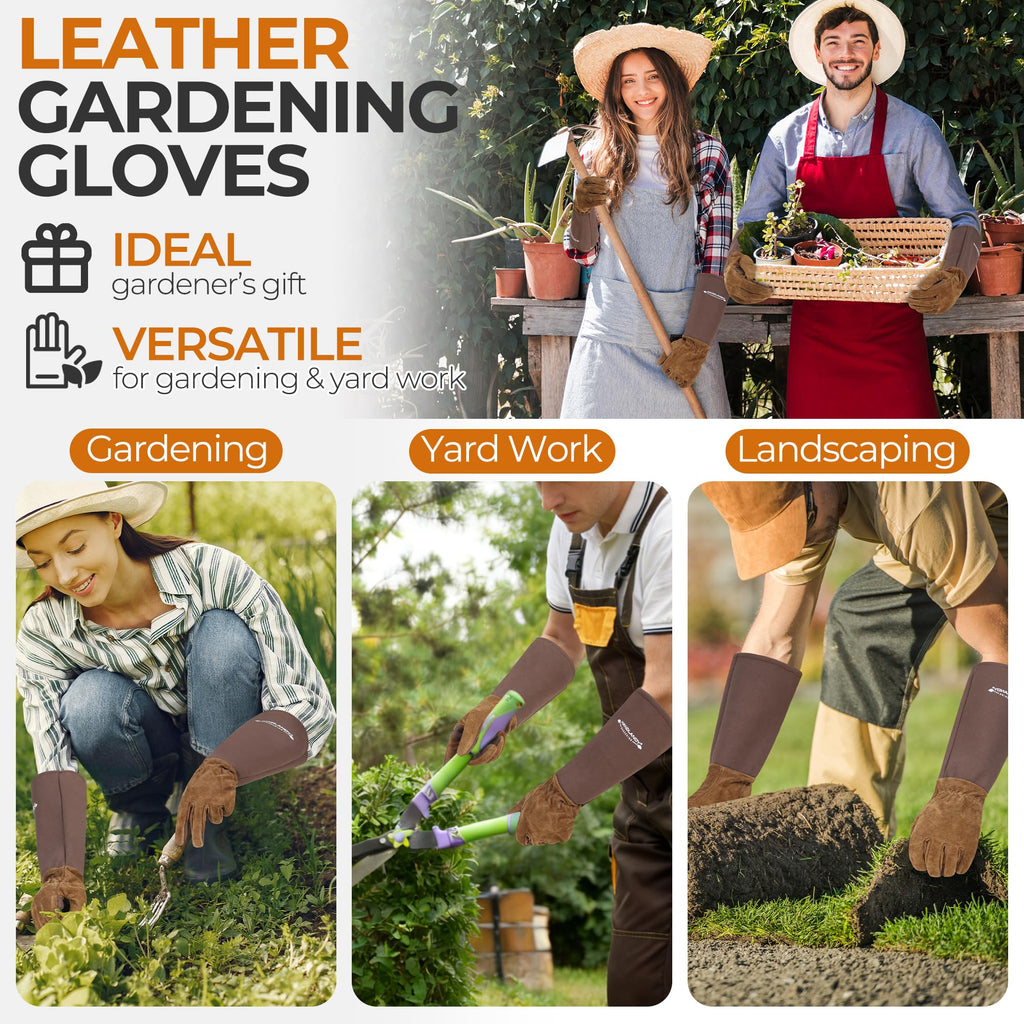 HANDLANDY Rose Pruning Gloves for Men Women, Thorn Proof Gardening Gloves