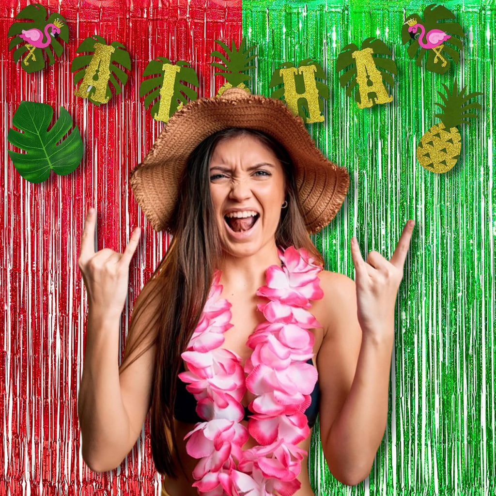 BRAVESHINE Foil Fringe Curtains | Photo Booth Party Streamers Backdrop
