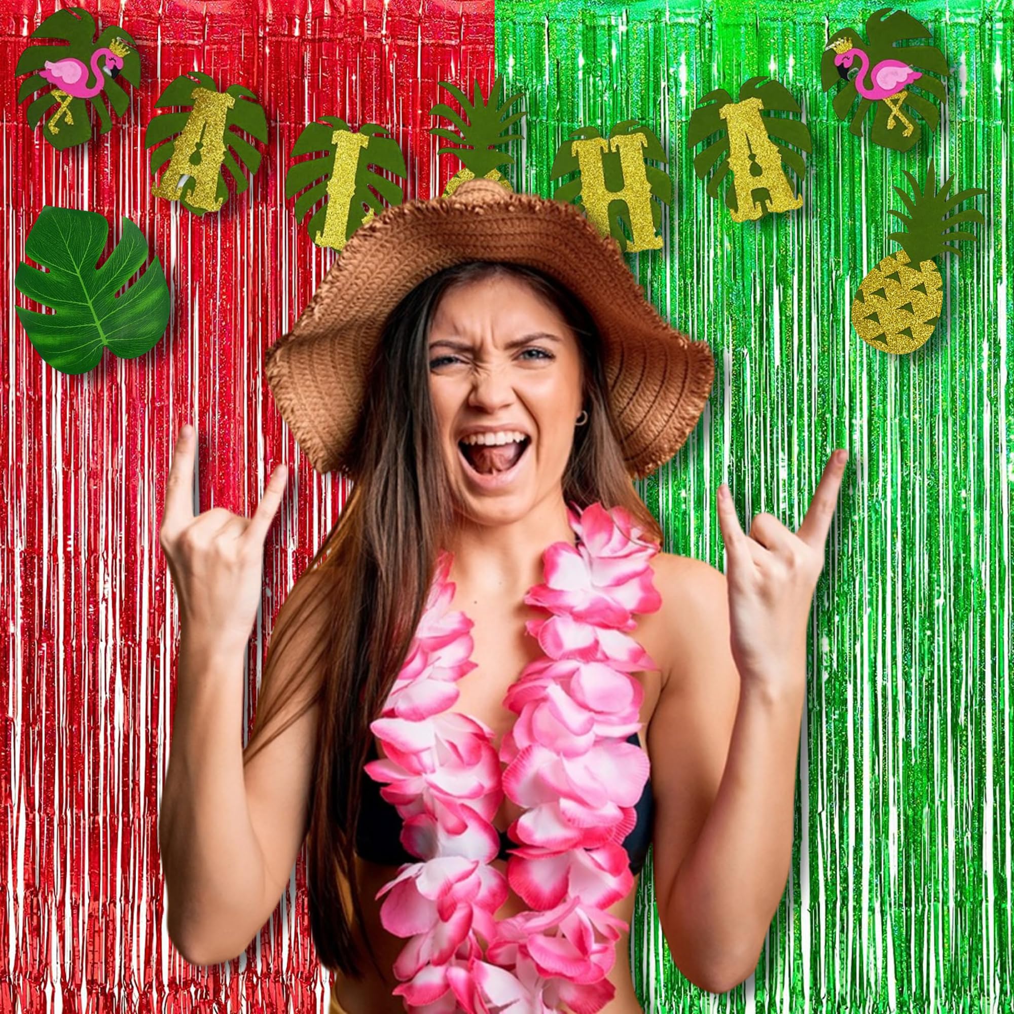 BRAVESHINE Foil Fringe Curtains | Photo Booth Party Streamers Backdrop